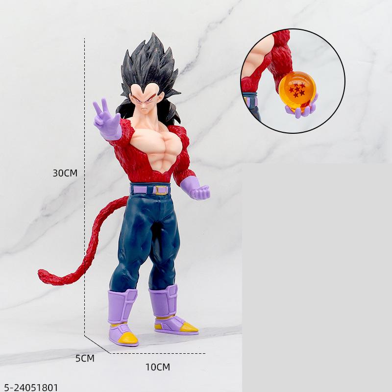 Anime Dragon Ball GT Son Wukong Super Saiyan 4 Vegeta Stand up Toy Gift Collection PVC Oversized Model Series