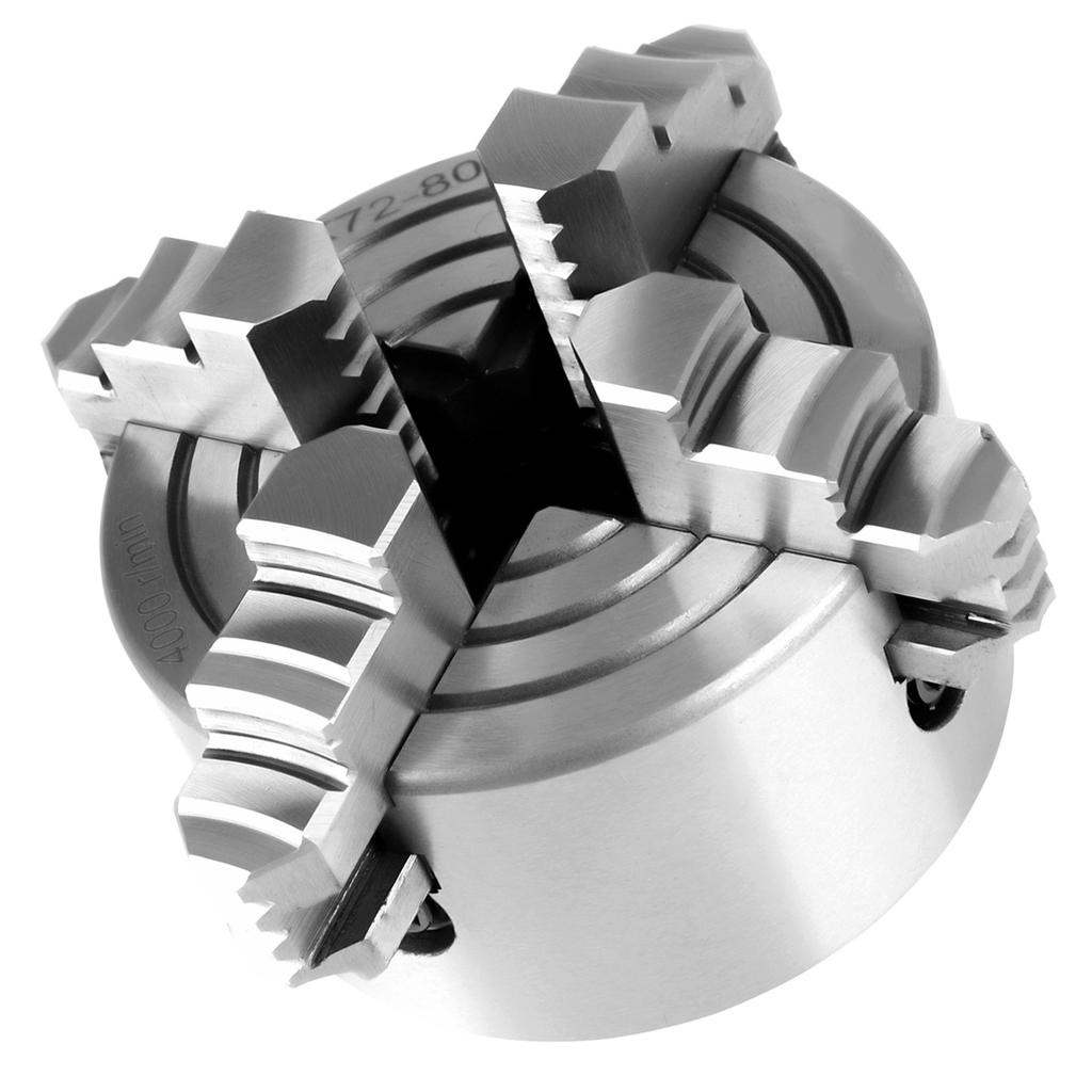 3inch K72-80 4-Jaw Independent & Reversible Jaw Metal Lathe Chuck Turning Machine Accessories