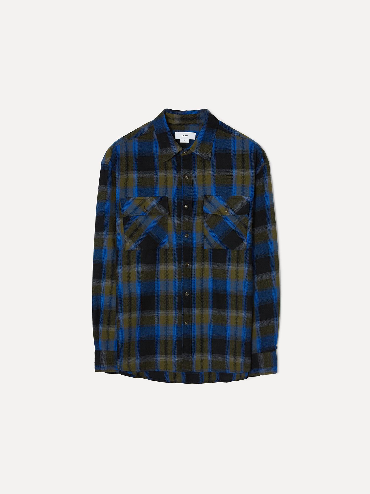 Label Archive Maverick Loose Fit Shirt Blueleaf Plaid 3