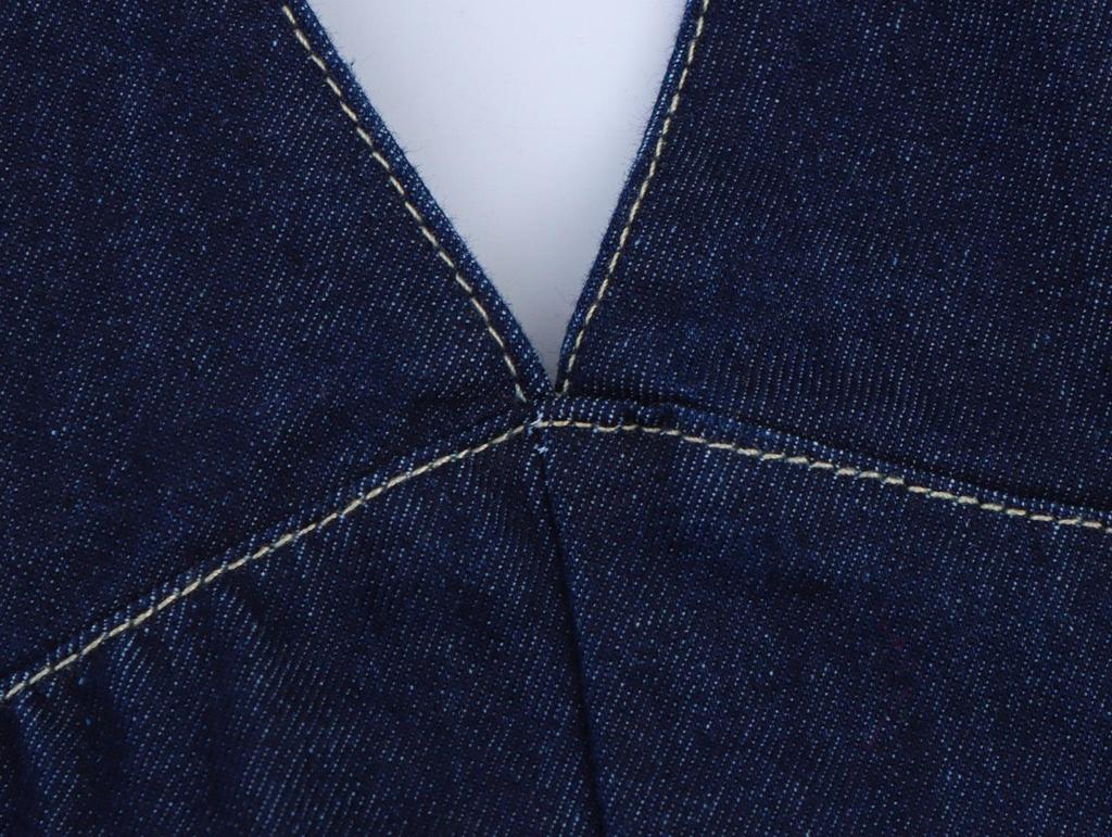 European and American Women's Slim Denim Strappy Dress
