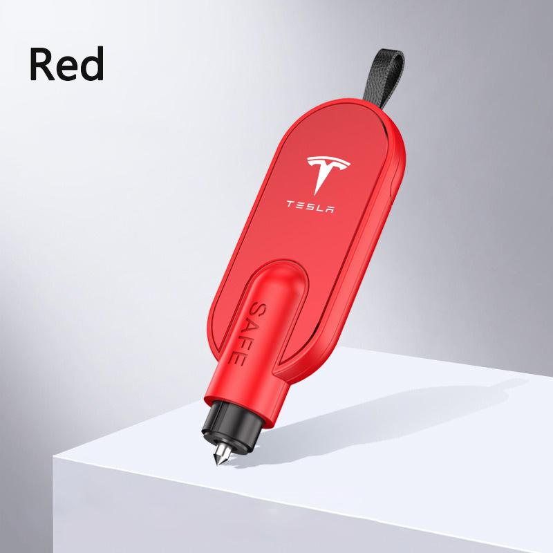 AAAIS1 Martello Rompivetro per Auto Taglia Cinture di Sicurezza Strumenti di Fuga di Emergenza Accessori Per Tesla Model 3 Model S Model X Model Y Roadster