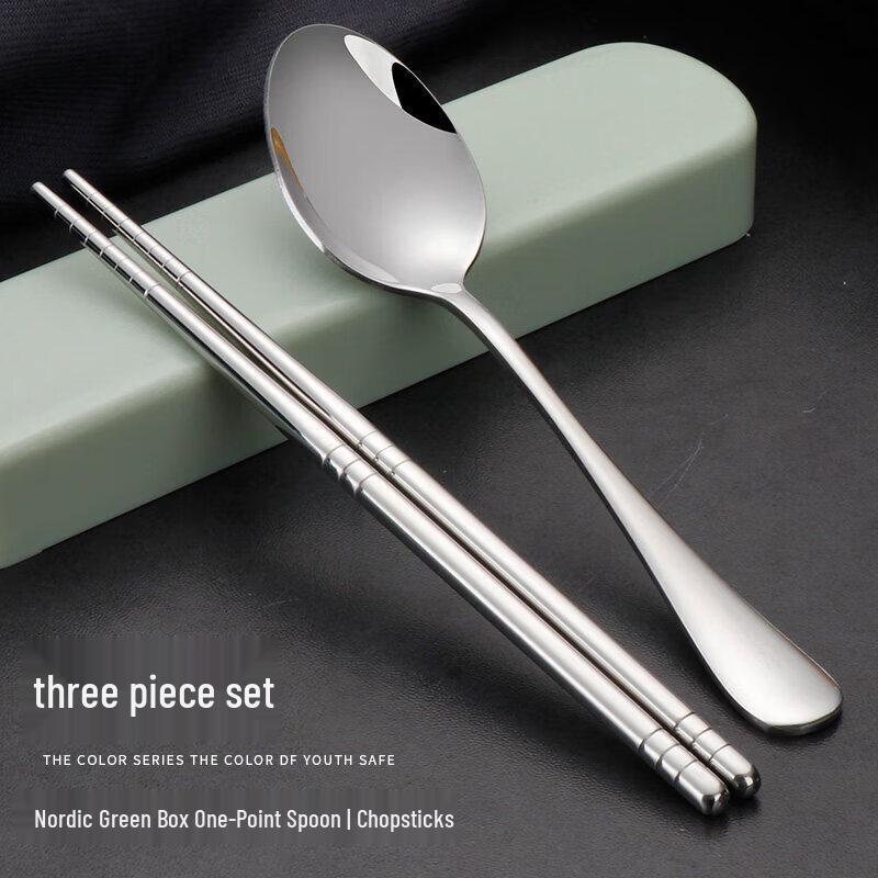 Qiwei Portable 316 Stainless Steel Chopsticks & Spoon Set