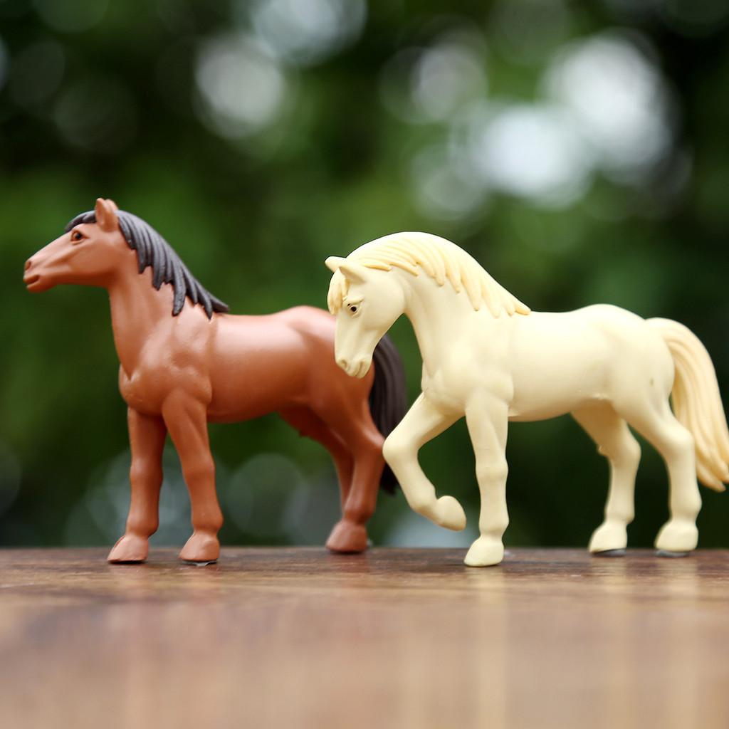 Pvc Horse Model Miniature Figure Set With Three Poses For Home Decor And Collectors