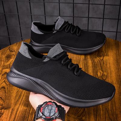 Chaussures de sport décontractées pour hommes, chaussures de course à pied, chaussures de sport en maille tissée volante, chaussures tendance, chaussures paresseuses surdimensionnées, printemps et été