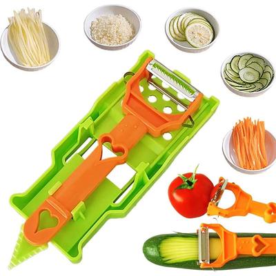 Éplucheur Kit Multi-Éplucheur Éplucheur de Fruits et Légumes Maison Multi-Éplucheur de Fruits pour Cuisine Lanières Julienne pour Pomme de Terre Orange Citron
