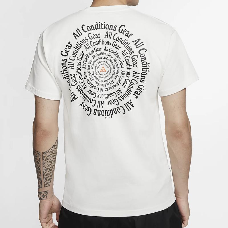 Nike ACG Printed Letter Vortex Short Sleeve T-Shirt Men Tops White CV1540-121