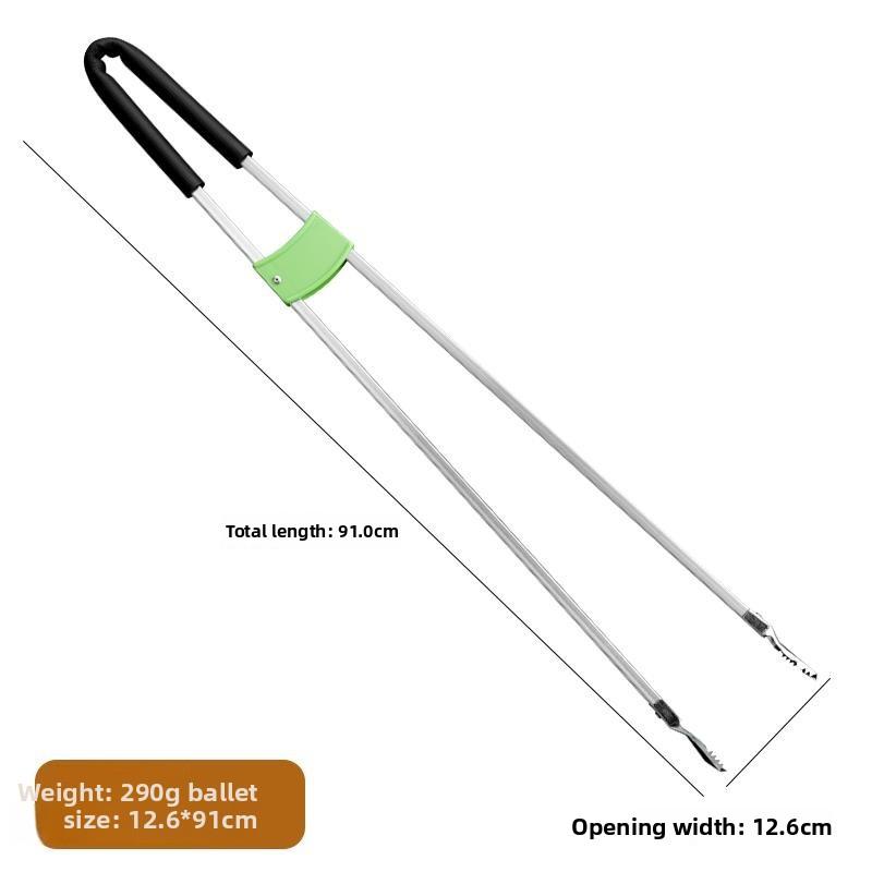Long Handle Garbage Clipper Extended Length Pi Up Tool Sanitation Clamp for Household Cleaning Tools Garbage Abber