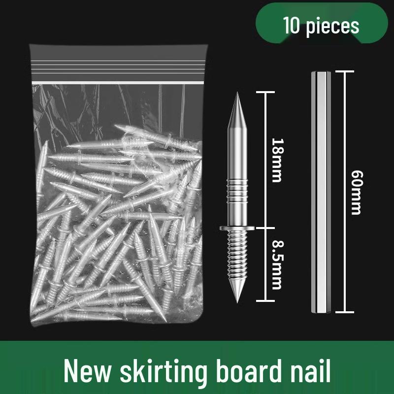 Seamless Solid Wood Skirting Board - Two-Way High-Strength Staircase Horn Nail, No-Punch Woodworking.