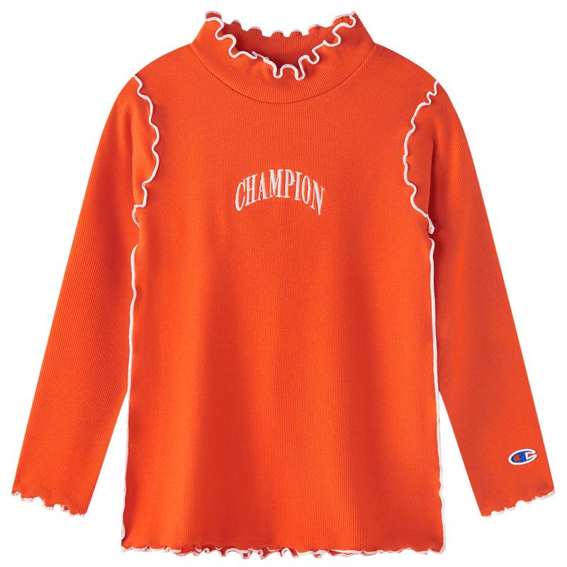 Champion Girls  Ruffle Collar Long Sleeve T-Shirt 130