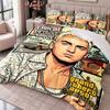 Eminem 3-teiliges Bettwäsche-Set Bettbezug mit zwei Kissenbezügen für Schlafzimmer Heimdekoration