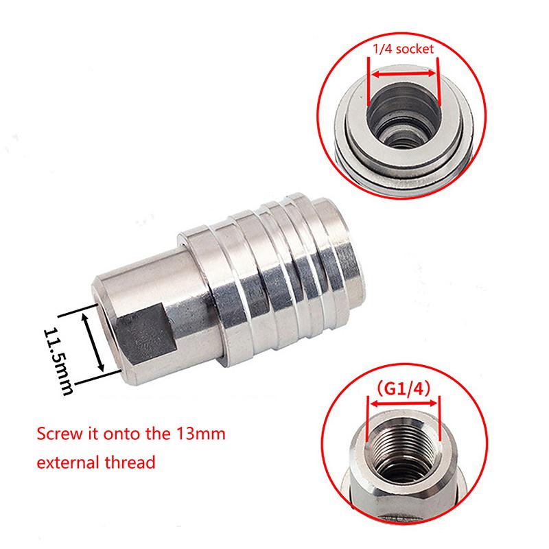 Self-Locking 1/4" Quick Connector Holder With Various Fitting Thread M14 G1/4 M22 For High Pressure Wash Gun