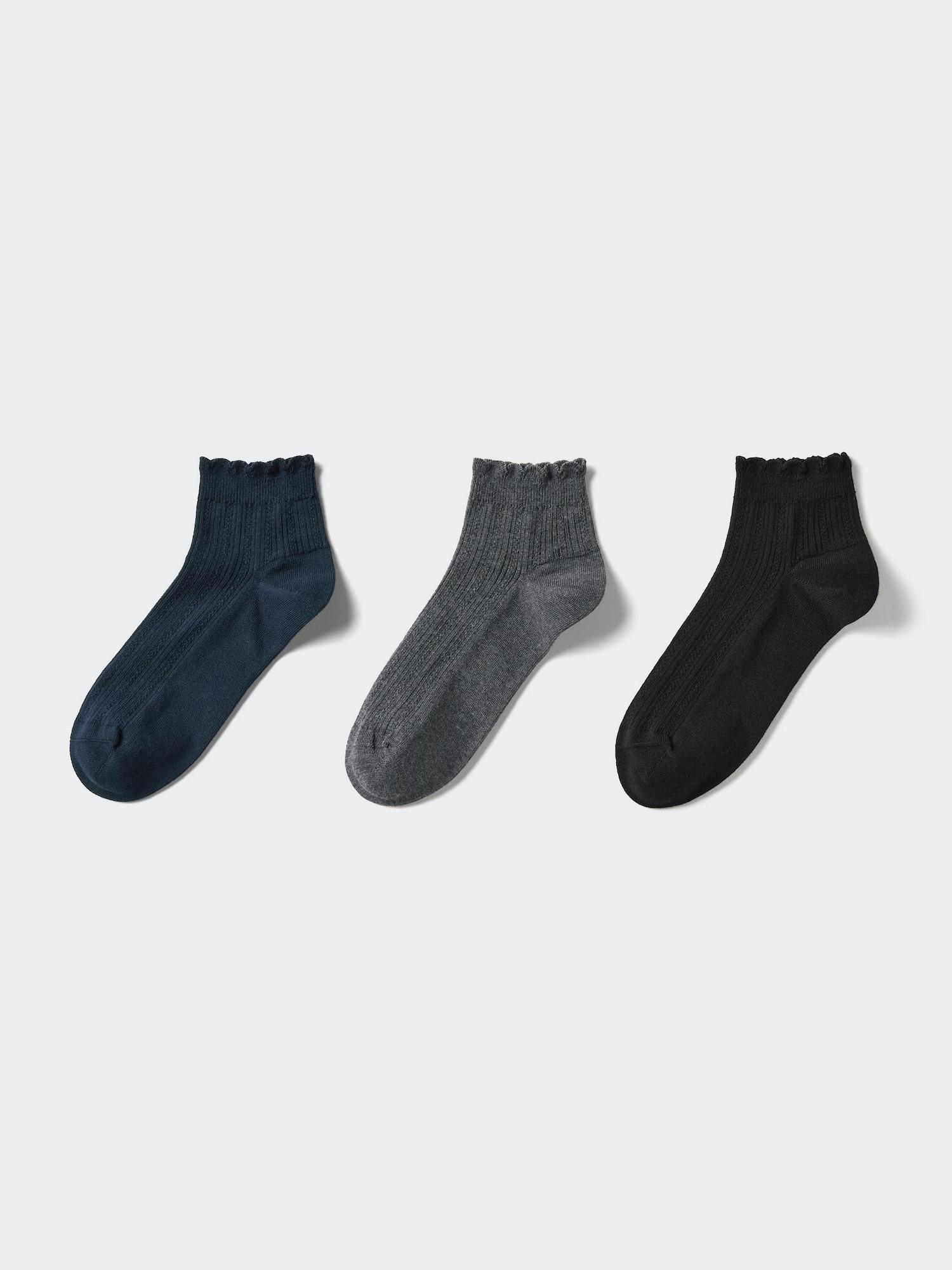 

Короткие носки Uniqlo 3p крючком 69 NAVY/WOMEN 2325