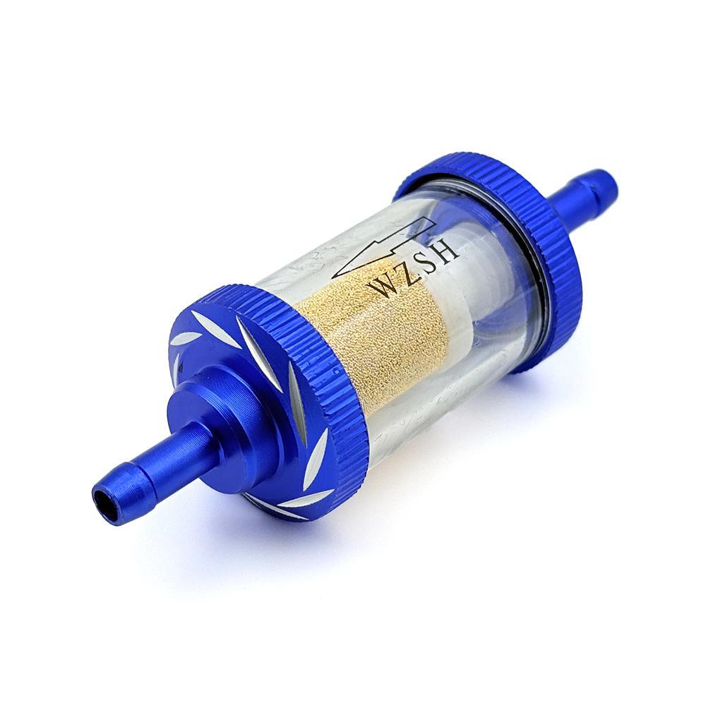 Universal 1/4" Inline Fuel Filter Copper Core Oil Filter 6mm For Motorcycle ATV Dirt Pit Bike Moped Scooter Bikes Lawn Mowers