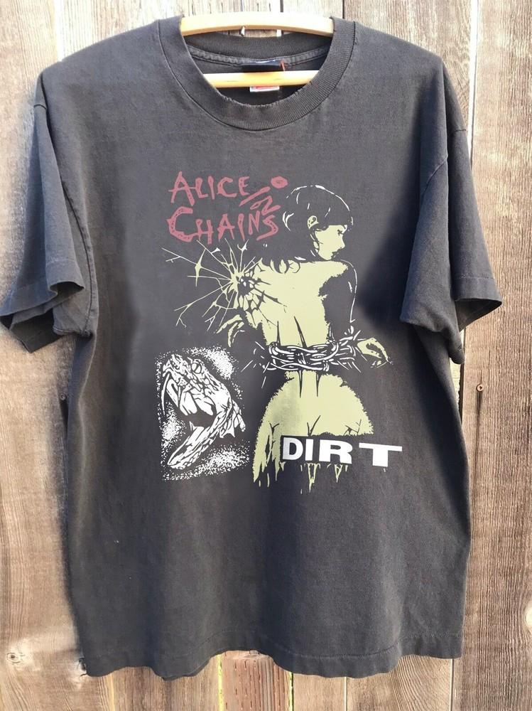 

New Alice In Chains Dirt Graphic Retro Charcoal Cotton Tshirt Unisex T-Shirt XXL