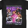 T-shirt Girocollo con Grafica Creativa Ispirata alla Cultura Musicale con Arte del Tour di Maluma per i Fan