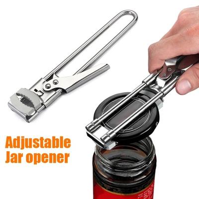 Jar Bottle Opener Multifunctional Adjustable Stainless Steel Easy Lid Gripping And Can Opening Rust-Resistant Kitchen Accessory