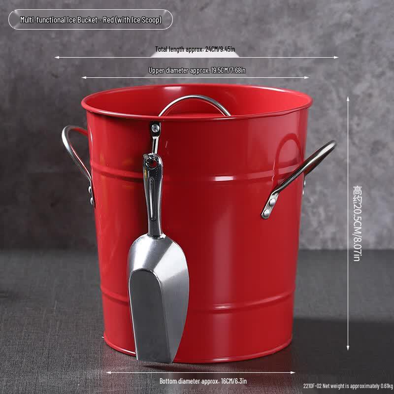

Mini Metal Ice Bucket with Lid & Scoop (2-Pack)