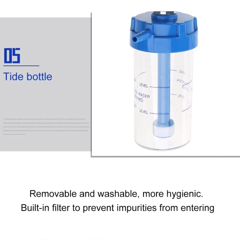 Buoy Type Oxygen Pressure Gas Regulator Inhaler G5/8" Thread O2 Pressure Reducer Oxygen Gauge Flow Meter Zinc Alloy