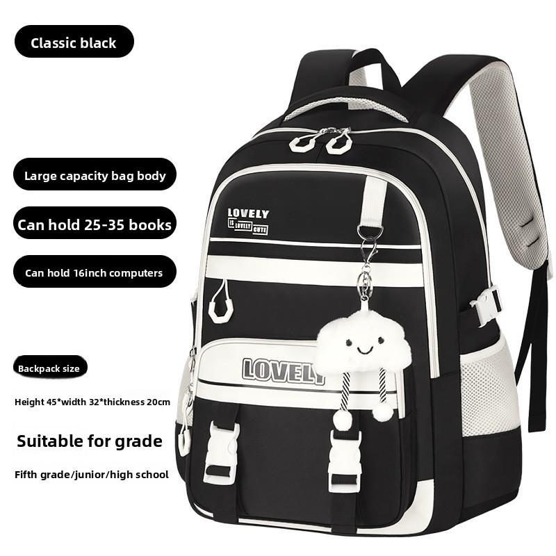 Large Capacity Girls Backpack With Breathable Material For School Education