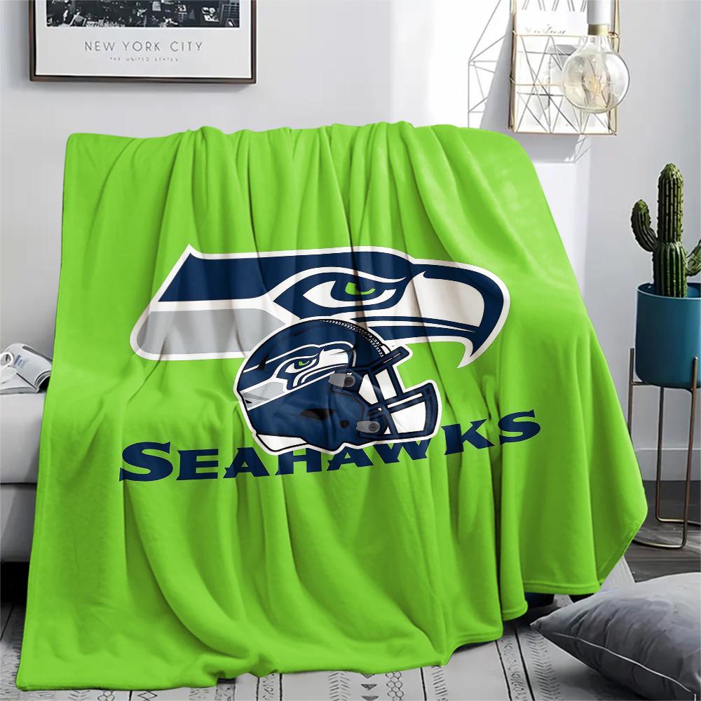1 Stück Seahawks-Print Flanelldecke, Hohe Qualität, Bequem für alle Jahreszeiten, Heimdekoration, Wärme und Komfort, Perfekt für Geschenke