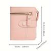 New Women'S Short Bifold Coin Purse Small Bag Bank Card Credit Card Organizer Multi-Slot Card Holder Zipper Wallet