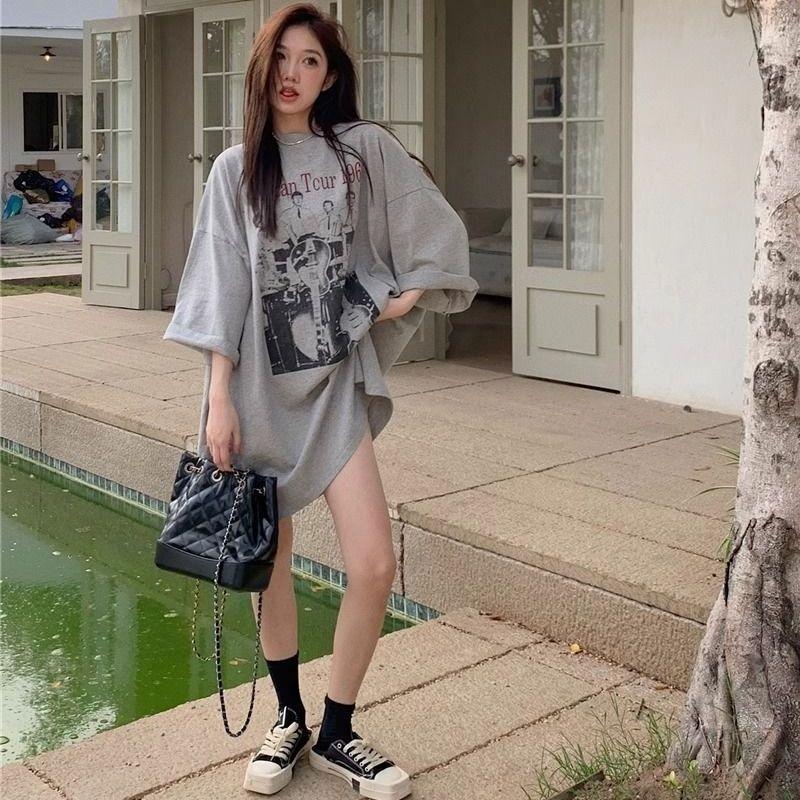 Plus Size Summer New Korean Style Loose Belly-covering Half-sleeved Tops Fashionable Short-sleeved T-shirt