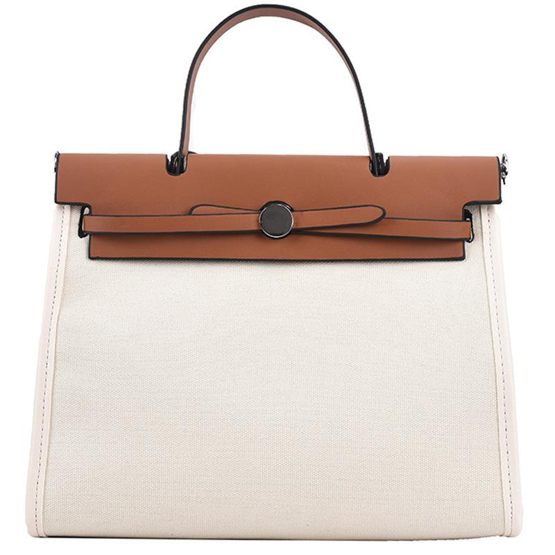 Сумка большой емкости женская летняя мода через плечо холст сумка текстура портативная — фото 6