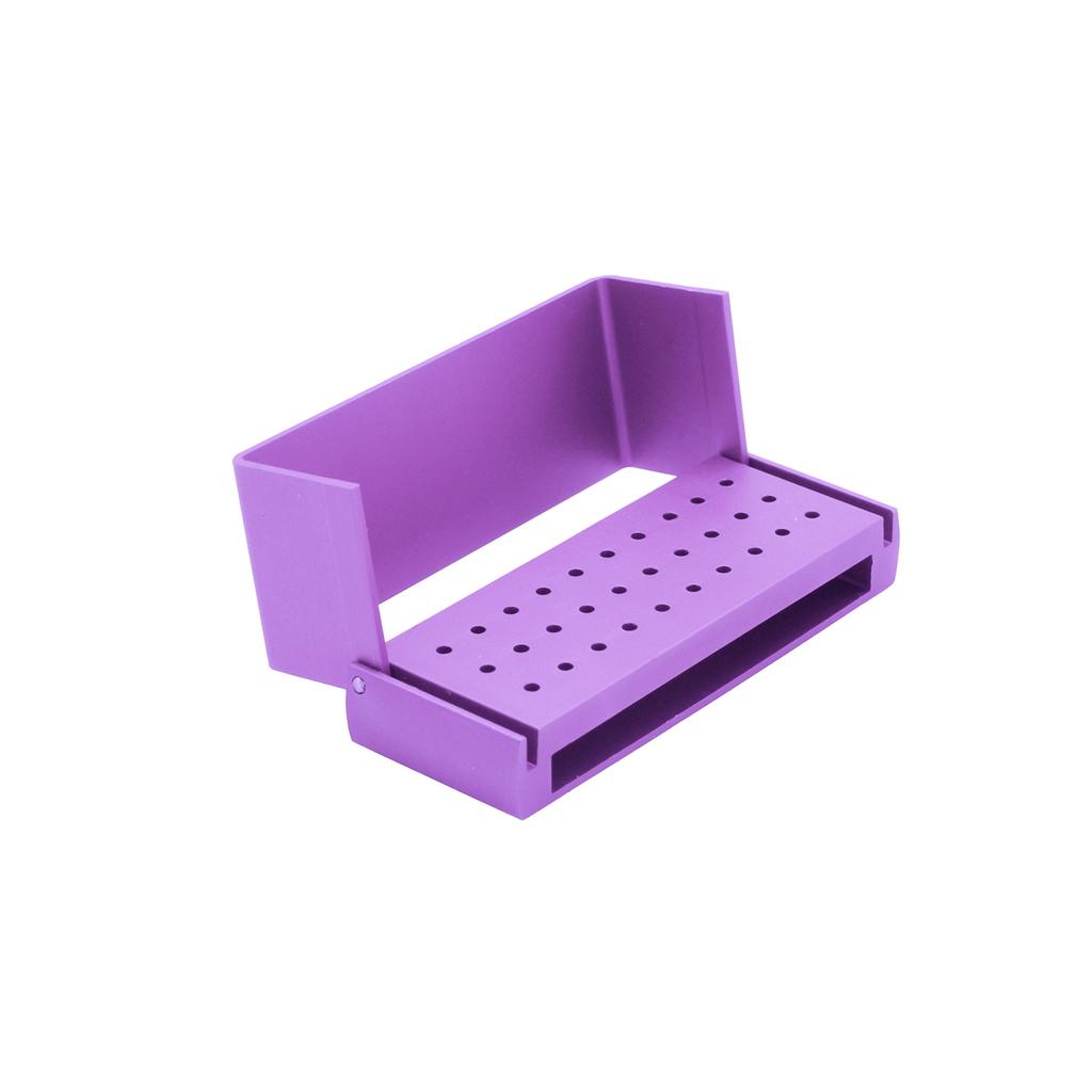 30Pcs Dental Diamond Burs Drill With Aluminum Disinfection Block Autoclavable High Speed Handpiece Burs Holder