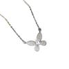 European Style Diamond Butterfly Necklace: White Gold Plated Choker for Women