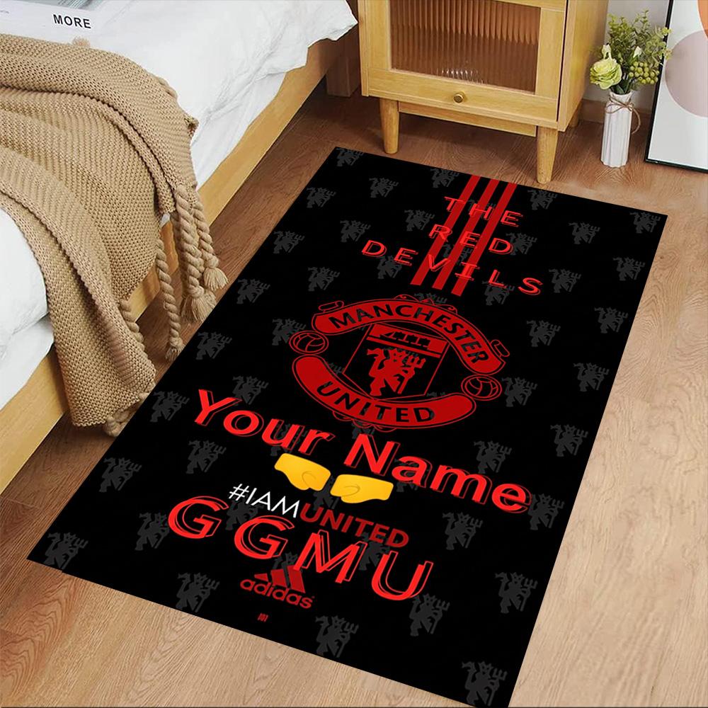 Manchester Customized Name Floor Mat Design for Playrooms Study room Outdoor Hallway Anti-slip Rug Decorate Offices Perfect Gift for Friends & Family