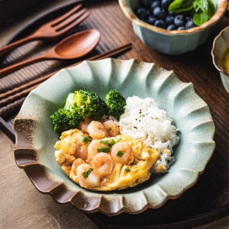 One-Person Minimalist Tableware Set Porcelain Breakfast Bowl with Chopsticks Home Single Meal Dining Set