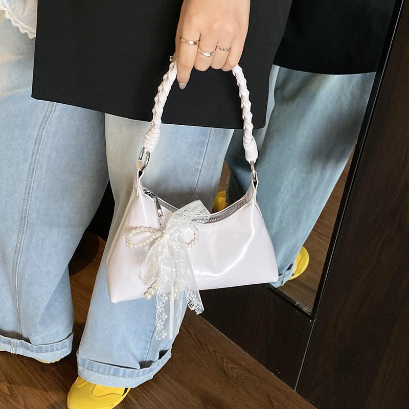 IELGY Korean Version Simple All-Match Commuter Shoulder Casual Bow Underarm Bag