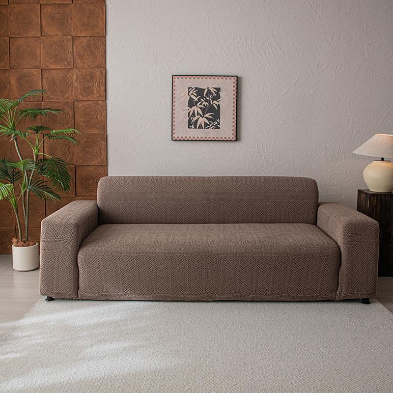 1 Pc Jacquard Sofa Cover Full Coverage Elastic Sofa Cover Decorate The Sofa In The Living Room Multiple Color Sofa Cover
