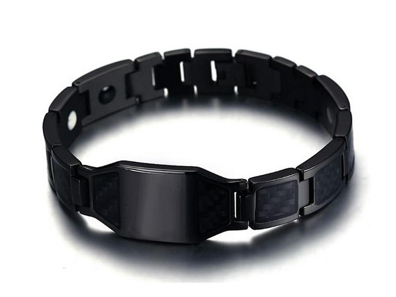 

Магнитный браслет из углеродного волокна и титановой стали для мужчин-масонов