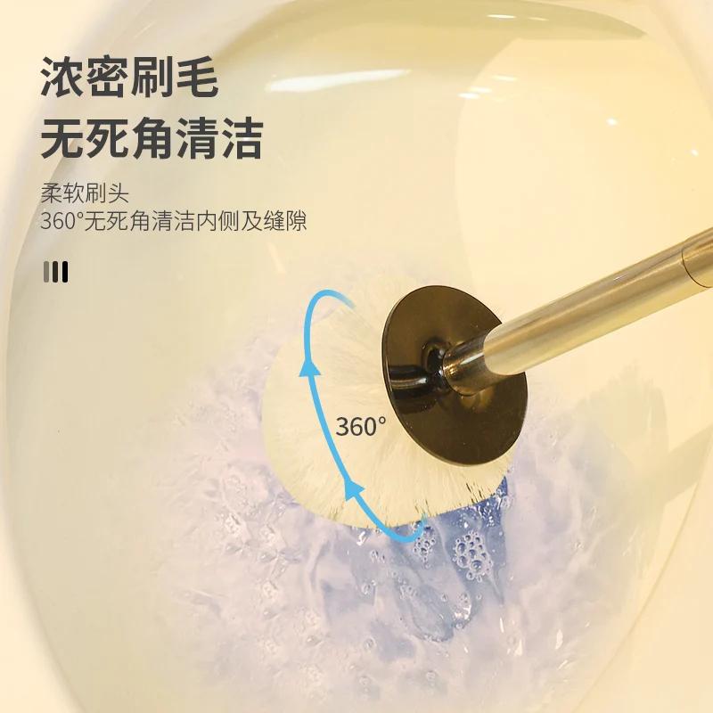 Ceramic Toilet Brush Household No Dead Corner Toilet Cleaning Toilet Long Handle Bathroom Accessories