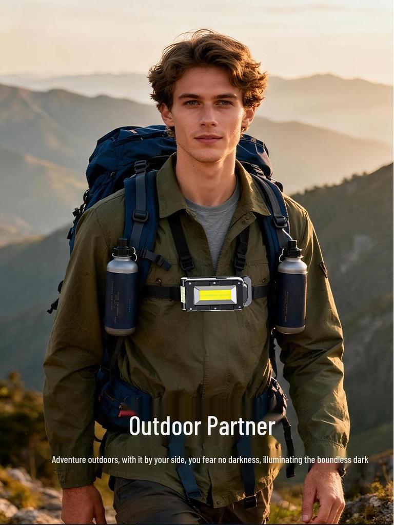 Portable Outdoor Work Light: Foldable, High Brightness, Magnetic, Multi-Light Source for Camping and Inspections