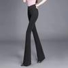 New Spring and Autumn Style Micro-flare Pants for Women with High Waist Design Niche Slim and Draped Trousers