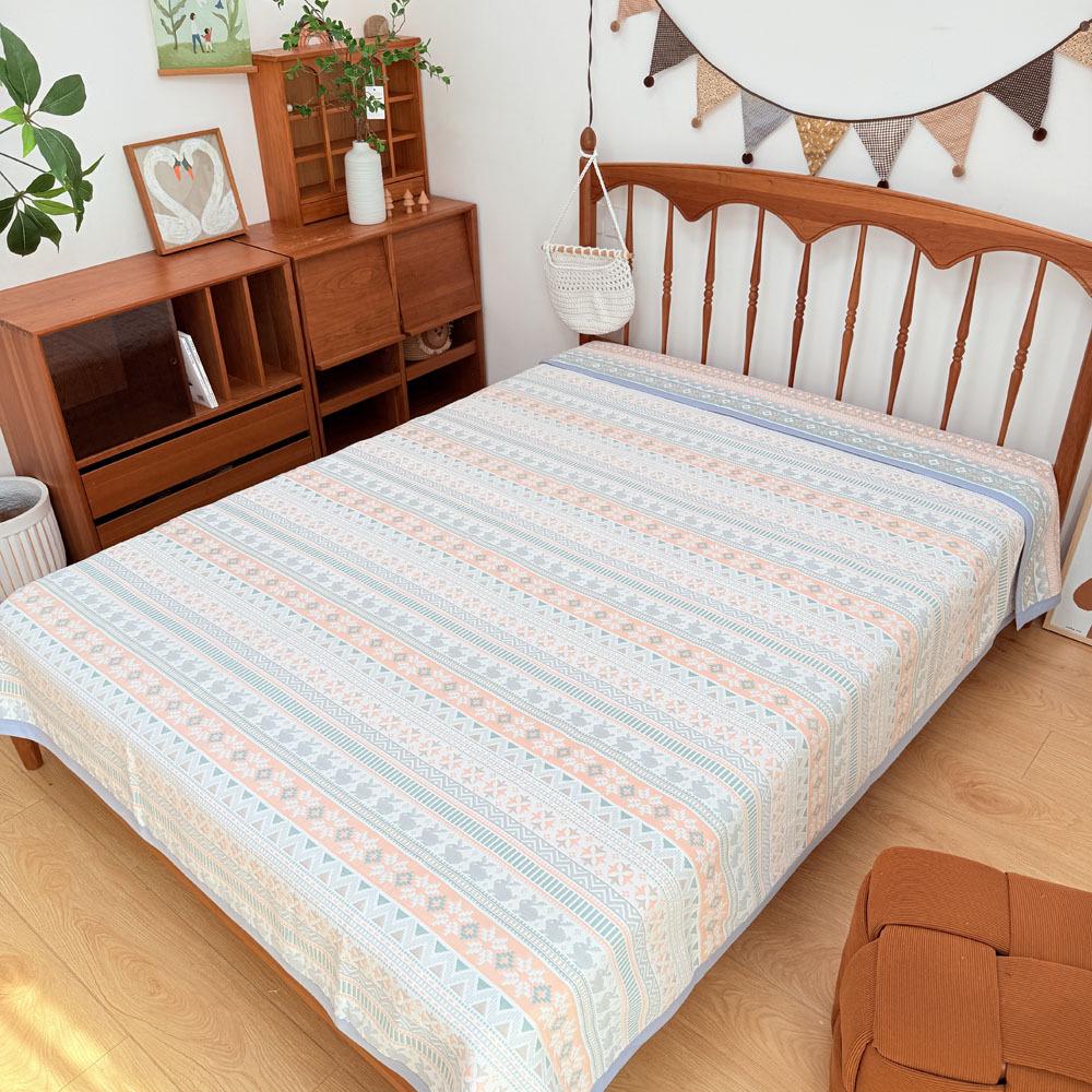 Pure Cotton Six-Layer Gauze Mat: Cool, Soft, and Thick - Perfect for All Seasons, Babies, and Dorm Beds