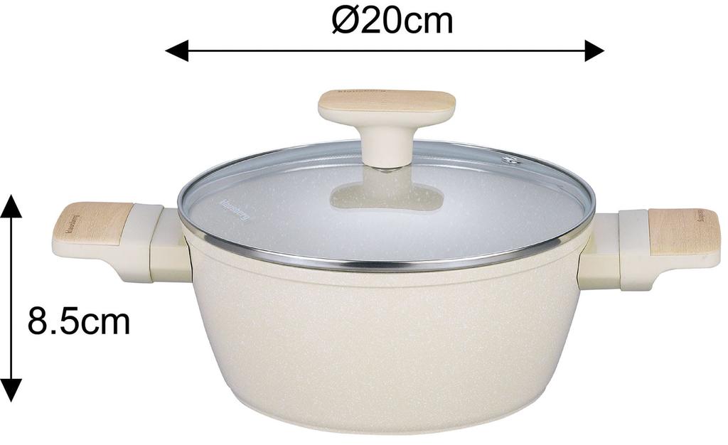 Komplet garnków z marmurkową powłoką nieprzywierającą 12-ele KLAUSBERG KB-7833