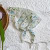 Triangle scarf scarf women's literary new floral small scarf silk scarf high-end headscarf summer women's pastoral headband tied hair
