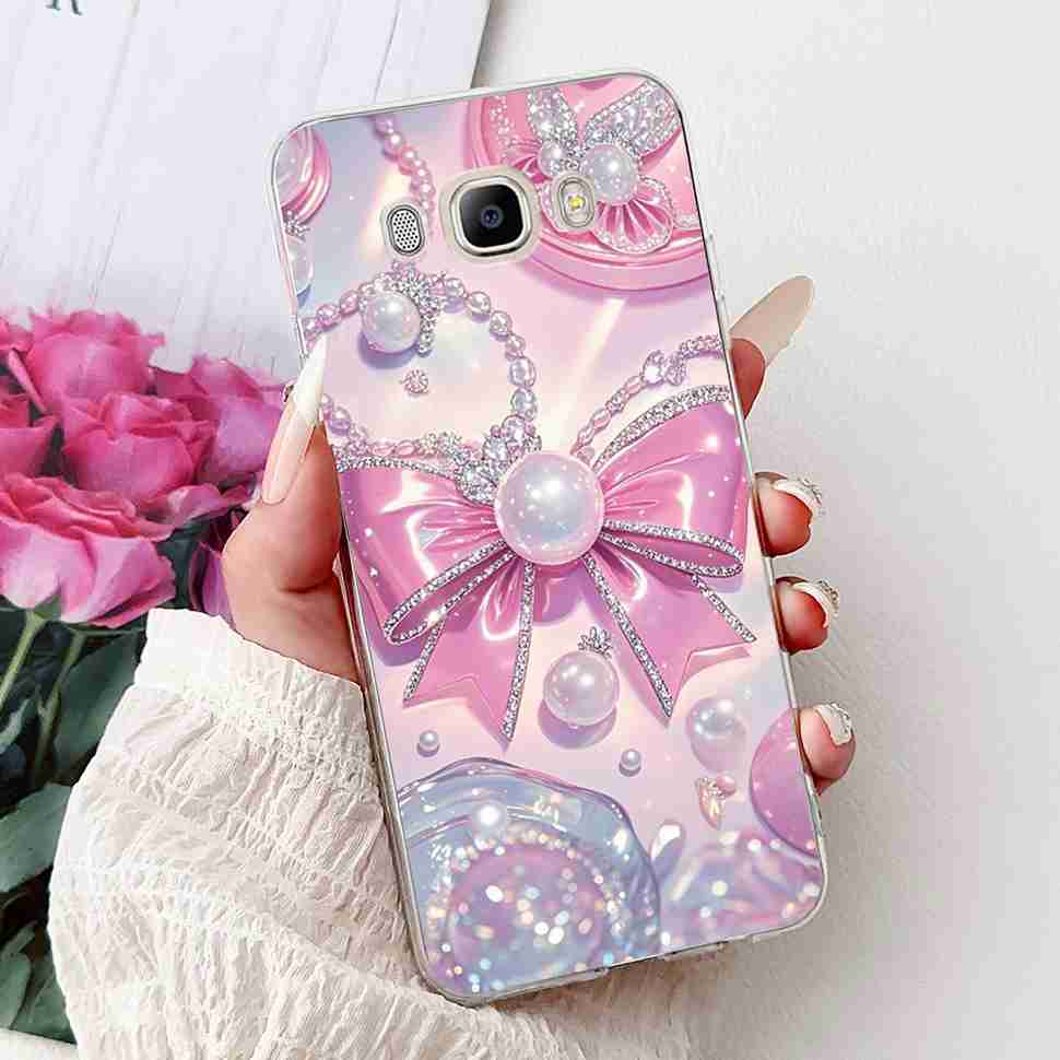 For Samsung Galaxy J7 2016 SM-J710FN Cartoon Animals Soft Silicone TPU Cover For Samsung J7 Core SM-J701F Fashion Flowers Shell