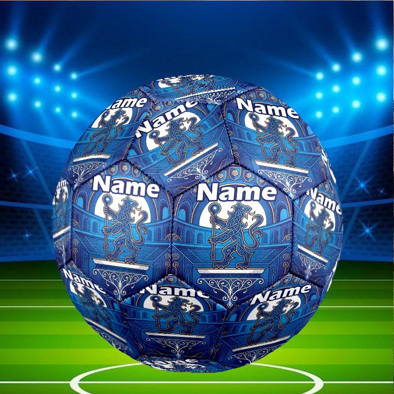 Custom Name Personalized Chelsea Football Club Print Size 5 Soccer Ball Training & Match Football, for Team, Kicking, Gift for Football Enthusiasts