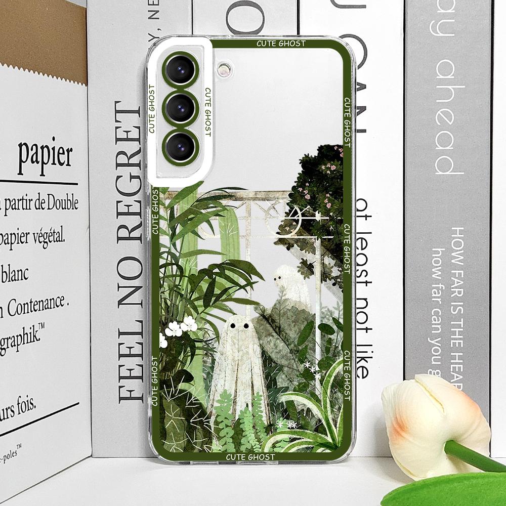 Aesthetic Cute Cartoon Little Ghost Phone Case for Realme 12 10 11 9 Pro Plus 8i 9 7i PRO C75 C64 C31 C30 C53 C35 5G Soft Cover