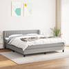 Maison Exclusive - Bed Slatted Base with Mattress Light Grey 160x200cm Fabric