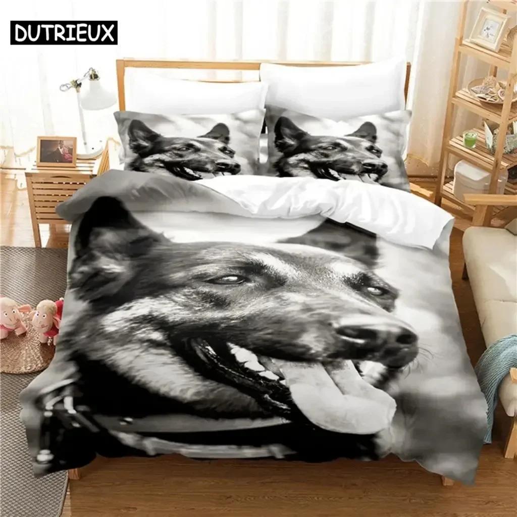Adorable Lovely Dog Comfortable with Soft Fabric Duvet Comfortable Quilt Cover Pilowcase Beding Set Children Bedrom Decoration Home Textile