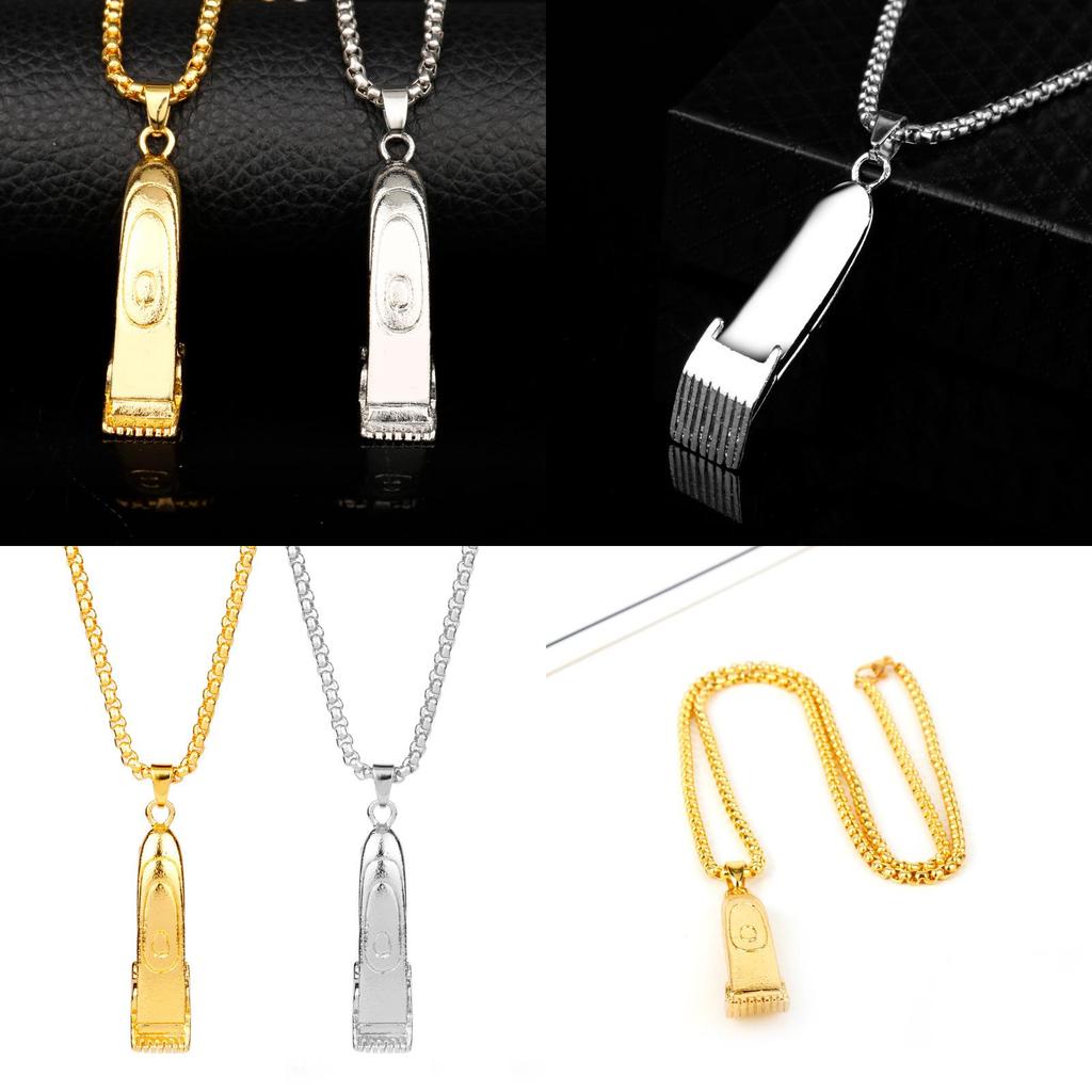 Hair Clipper Metal Alloy Necklace With Pendant For Wedding And Employee Gift Use