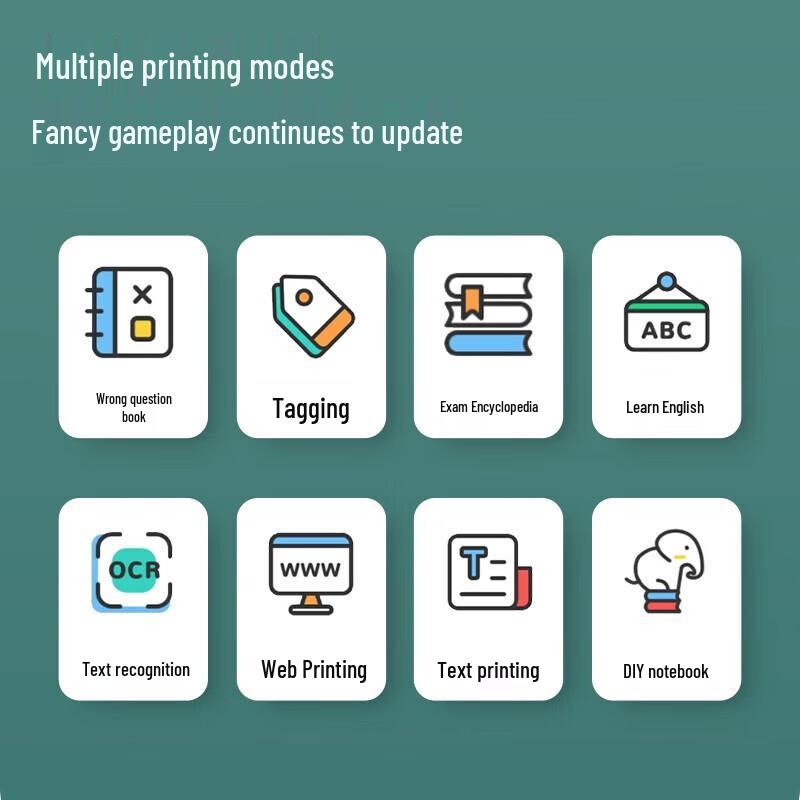Deli GE221 Bärbar Termisk Skrivare för Studiestudier