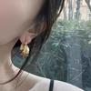 Retro Pleated Circle Earrings Niche High-end Cold Wind Simple Fashion Trendy Gift Elegant Lady's Classic Casual Jewelry