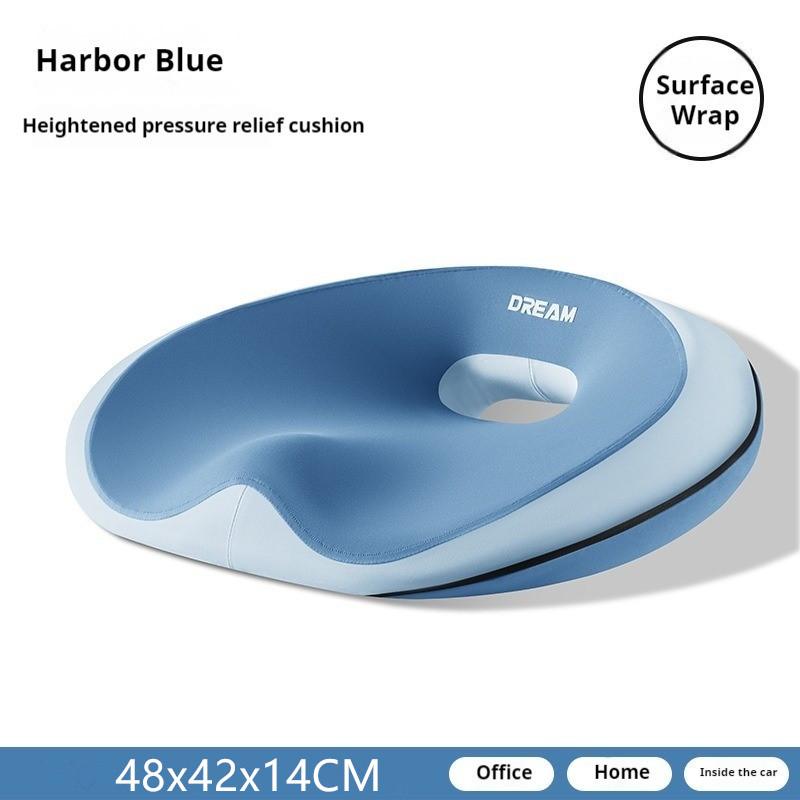 

Подушка для офисного кресла, мягкая, удобная подушка для сидения, эргономичная подушка для поддержки спины для офисных работников 48x42x14CM синий