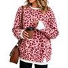 Damen Casual Langarm Locker Geschnitten Pullover Sweatshirt mit Reißverschlusskragen